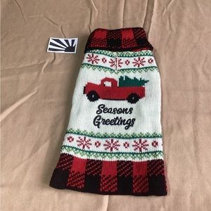 NWOT Holiday Tails Yuletide Ride Dog Sweater XS